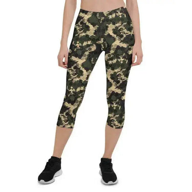 Unleash Your Inner Athlete with Camo Capri Leggings - Estalios